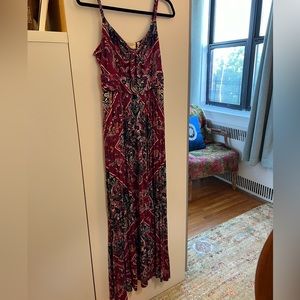 Anthropologie maxi dress - Jersey, lined, mulberry color